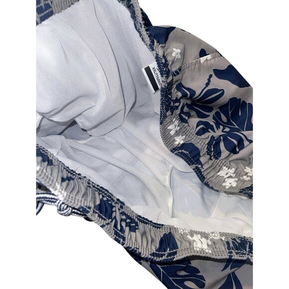 Speedo Men's XXL 8" Floral Print Volley Swim Shorts - Navy/Gray - Picture 12 of 12